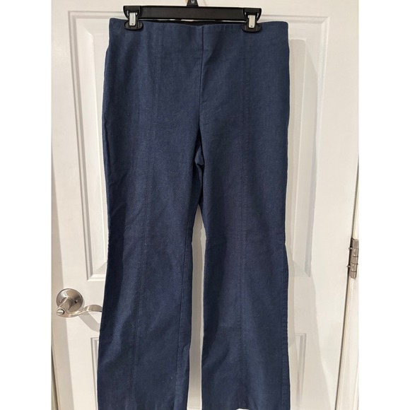 Talbots‎ Pull On Flare  Denim Look Stretch Comfortable Pants 10P - Picture 1 of 5